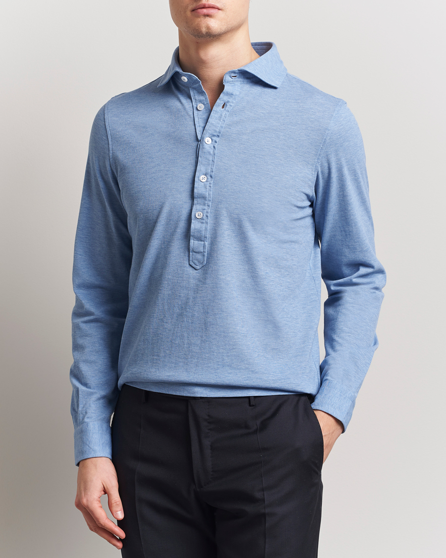 Uomini | Camicie | Gran Sasso | Popover Shirt Light Blue