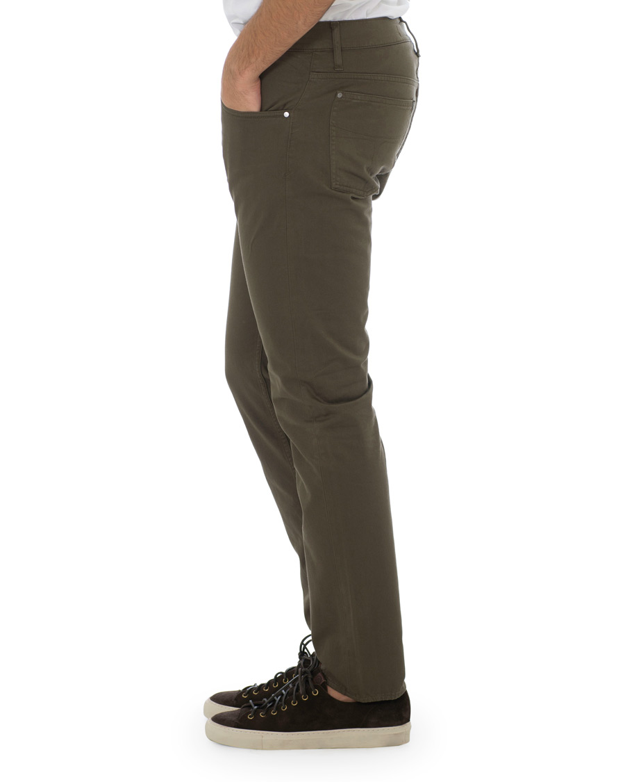 Uomini | Pantaloni | Tiger of Sweden Jeans | Iggy 5-Pocket Trousers Dark Khaki
