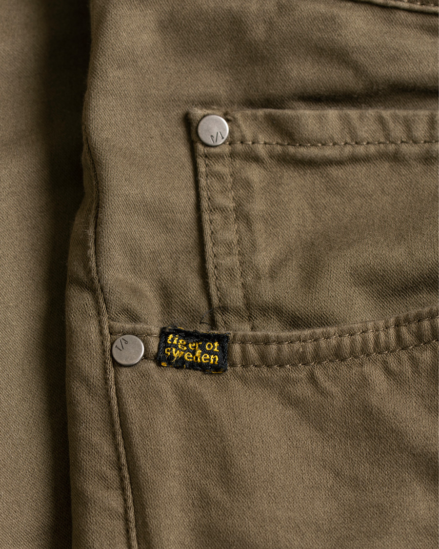 Uomini | Pantaloni | Tiger of Sweden Jeans | Iggy 5-Pocket Trousers Dark Khaki