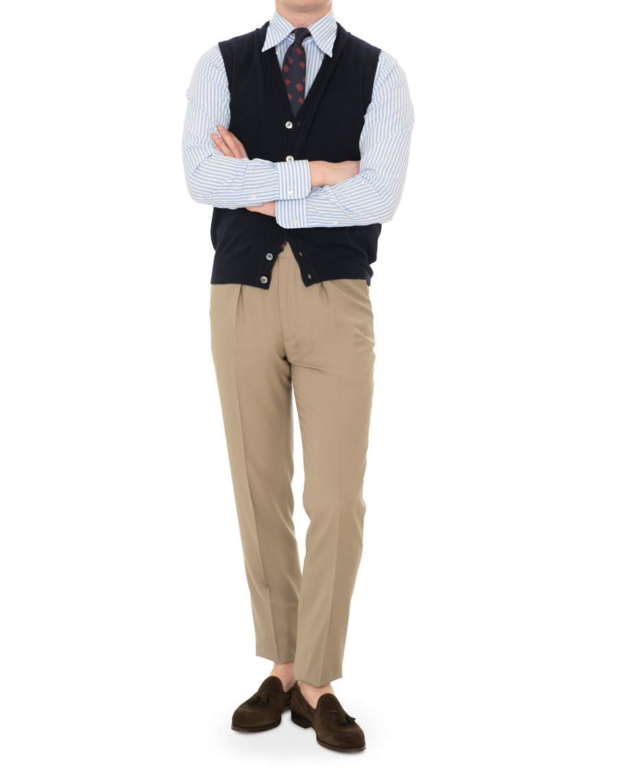 Uomini | Maglieria | Berg&Berg | Börje Sleeveless Cardigan Navy