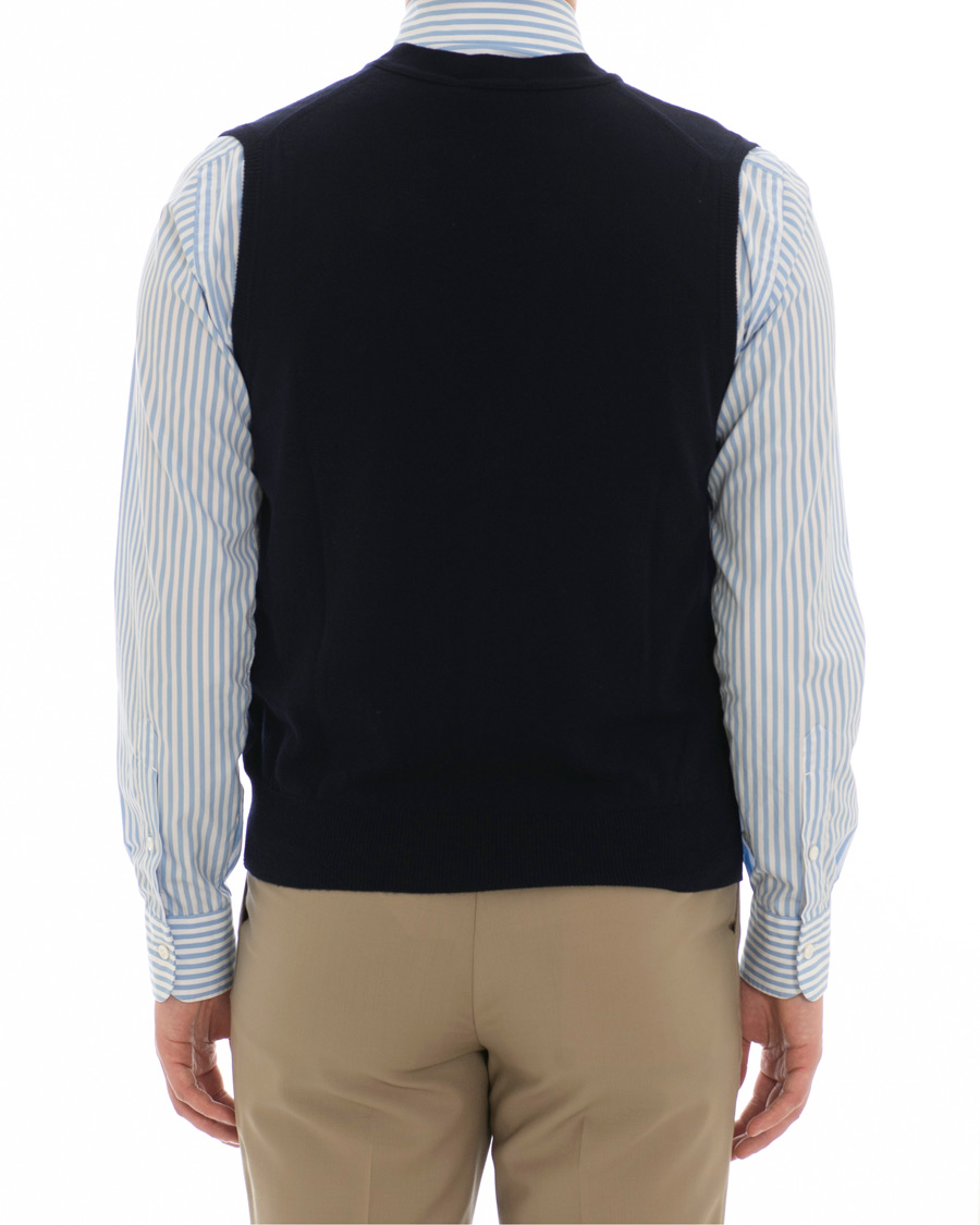 Uomini | Maglieria | Berg&Berg | Börje Sleeveless Cardigan Navy