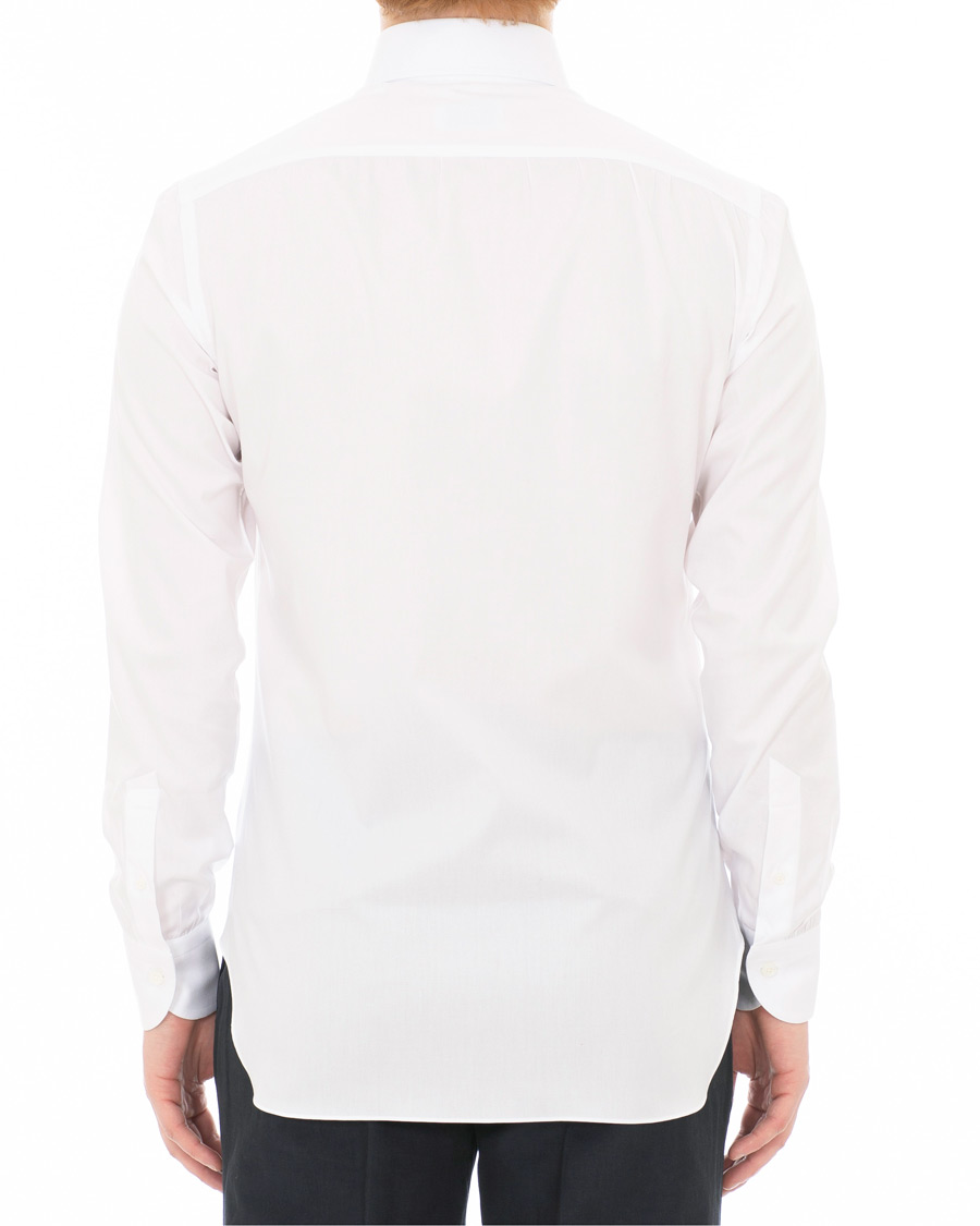 Uomini | Camicie | Berg&Berg | Frithof Handmade Button Down Cotton Shirt White