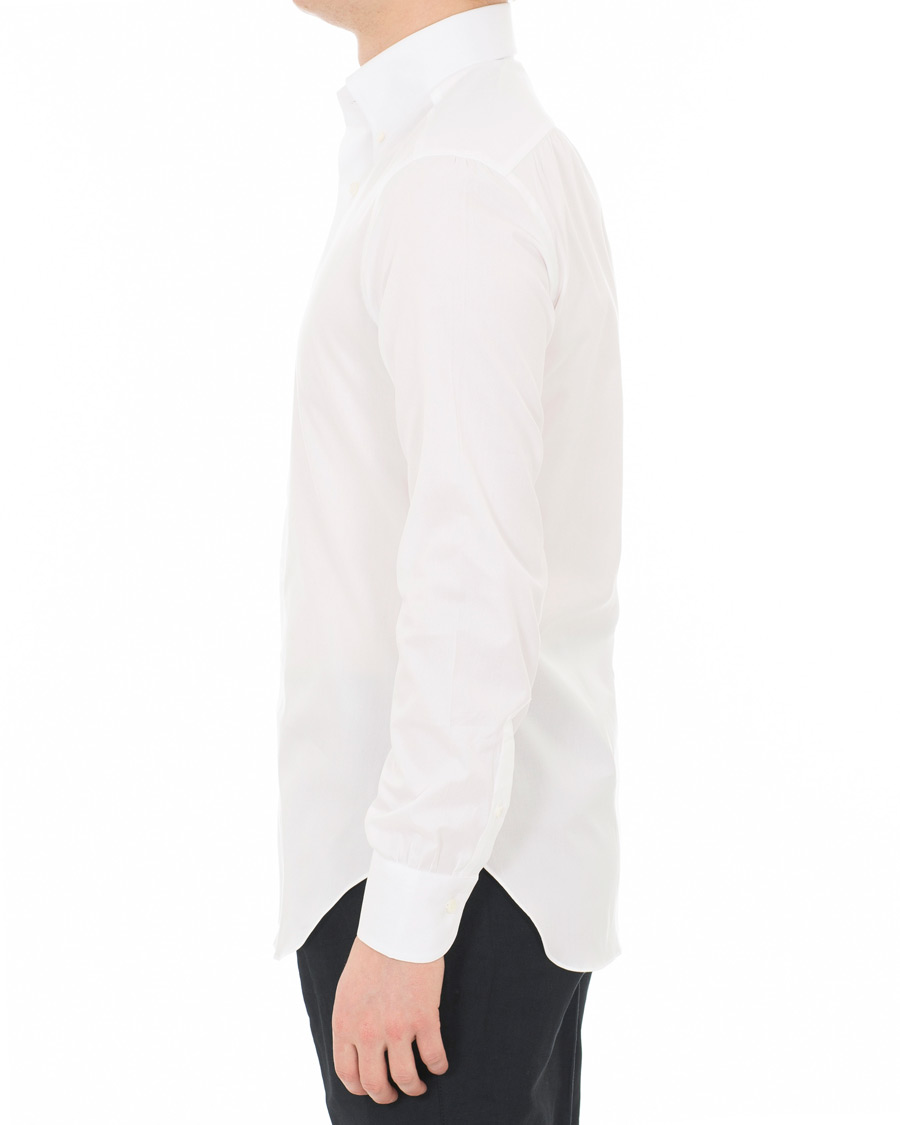 Uomini | Camicie | Berg&Berg | Frithof Handmade Button Down Cotton Shirt White