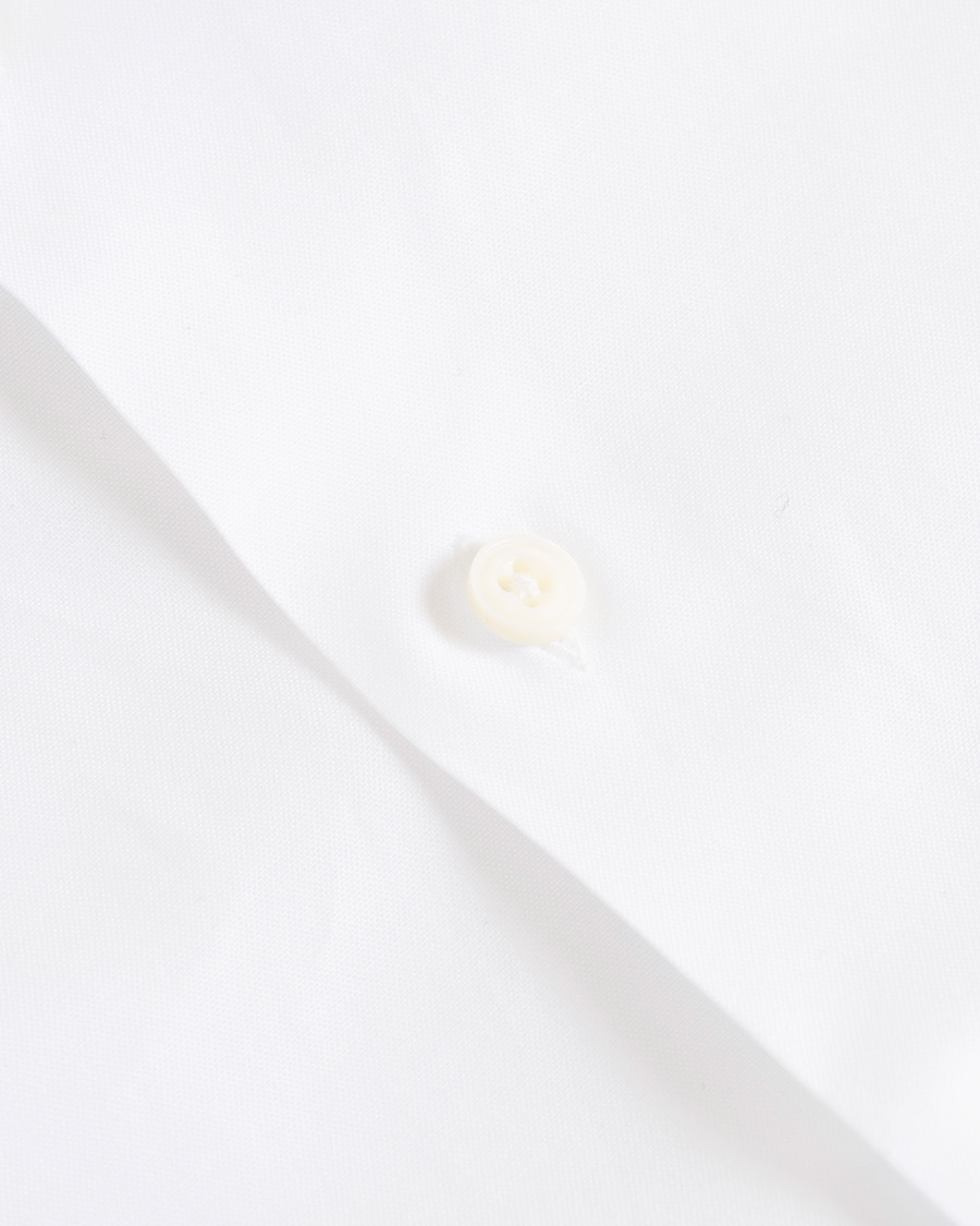 Uomini | Camicie | Berg&Berg | Frithof Handmade Button Down Cotton Shirt White