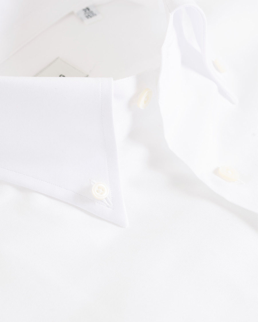 Uomini | Camicie | Berg&Berg | Frithof Handmade Button Down Cotton Shirt White
