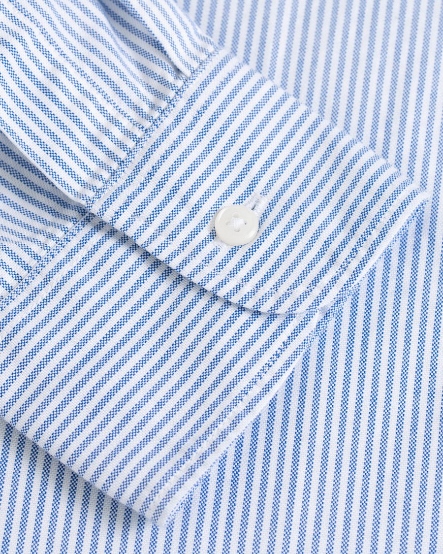 Uomini | Camicie | J.Crew | Slim Fit Stretch Oxford University Stripe Shirt Blue