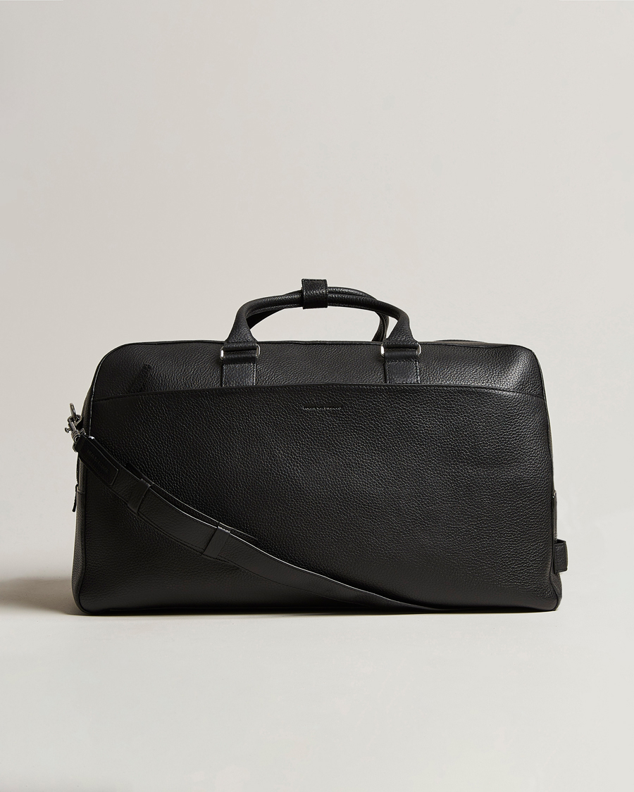 Uomini | Borse | Tiger of Sweden | Brome Grained Leather Weekendbag Black