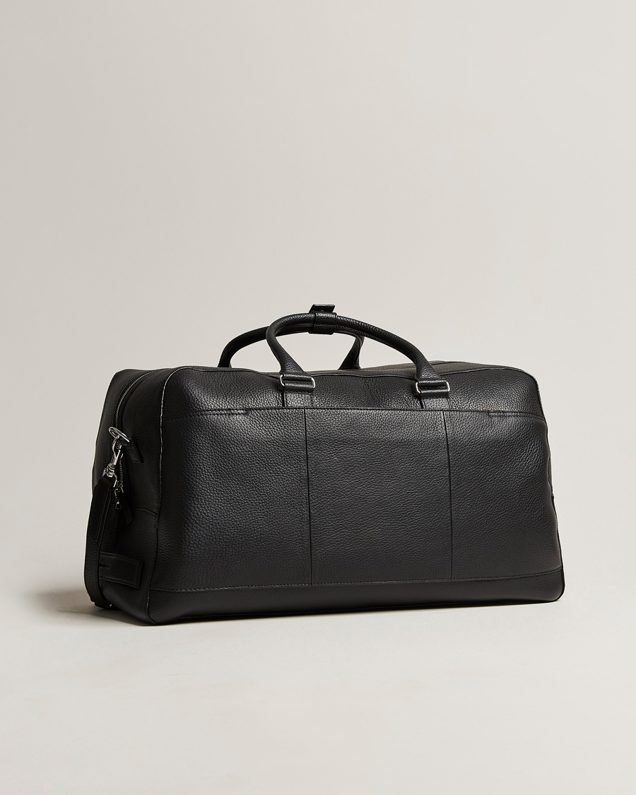 Uomini | Borse | Tiger of Sweden | Brome Grained Leather Weekendbag Black