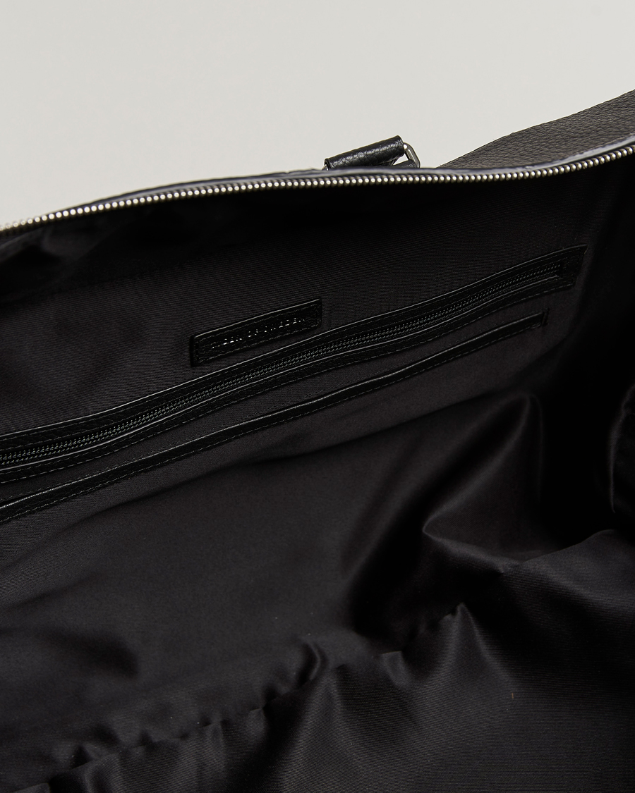 Uomini | Borse | Tiger of Sweden | Brome Grained Leather Weekendbag Black