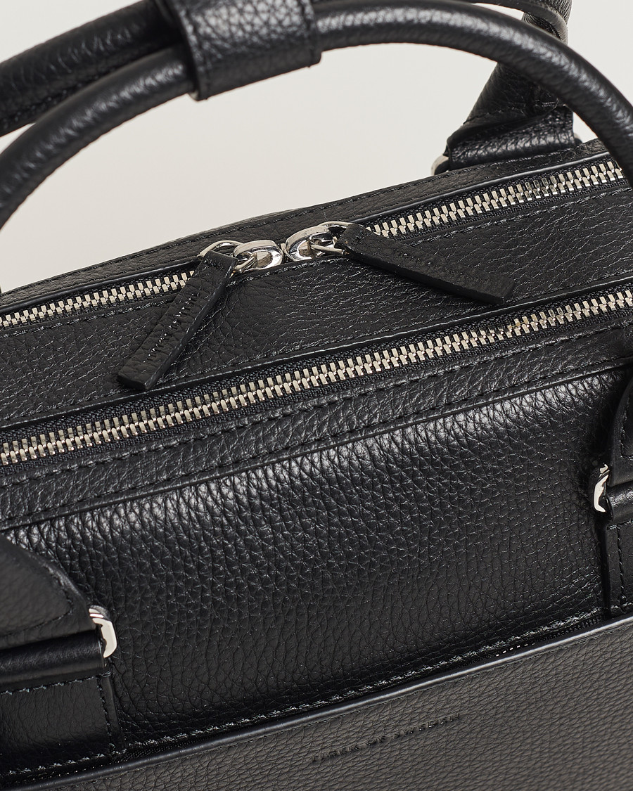Uomini | Borse | Tiger of Sweden | Burin Grained Leather Breifcase Black