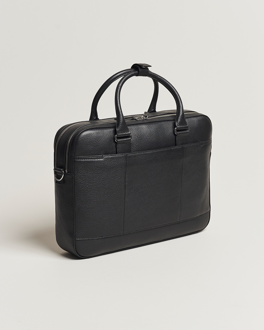Uomini | Borse | Tiger of Sweden | Burin Grained Leather Breifcase Black