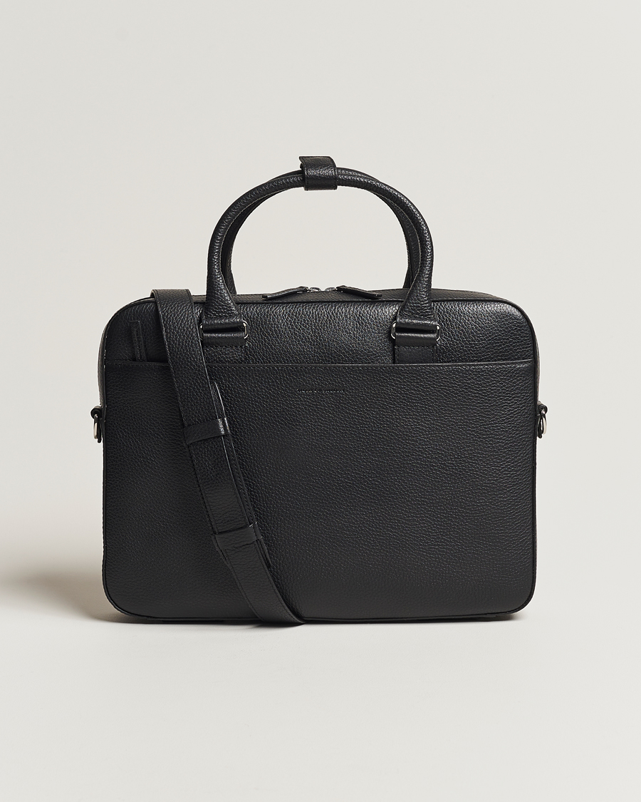 Uomini | Borse | Tiger of Sweden | Bosun Grained Leather Briefcase Black