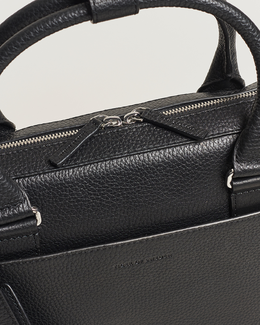 Uomini | Borse | Tiger of Sweden | Bosun Grained Leather Briefcase Black