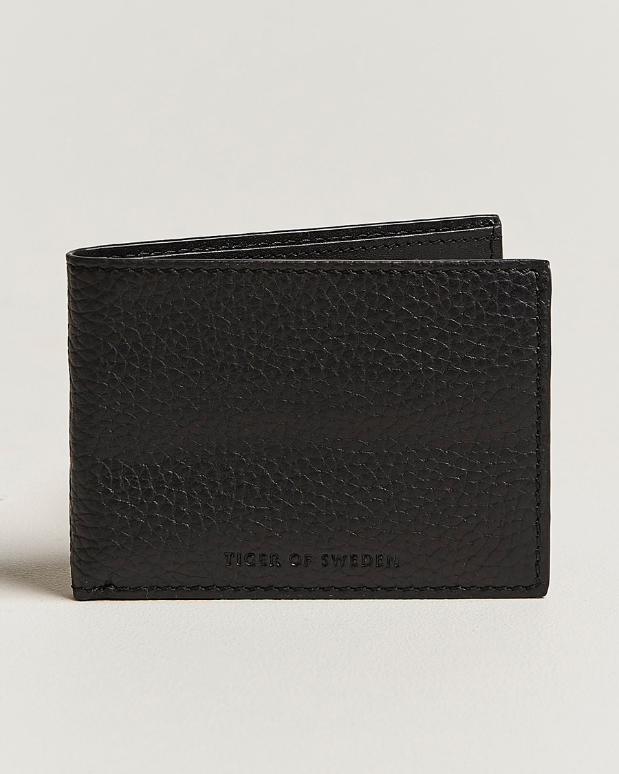 Uomini | Portafogli | Tiger of Sweden | Wrene Grained Leather Wallet Black