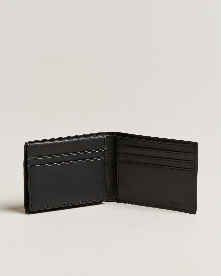 Uomini | Portafogli | Tiger of Sweden | Wrene Grained Leather Wallet Black