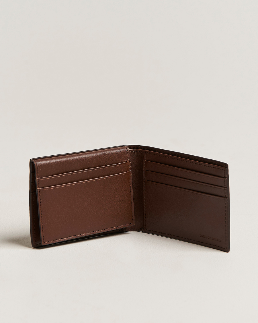 Uomini | Portafogli | Tiger of Sweden | Wrene Grained Leather Wallet Brown