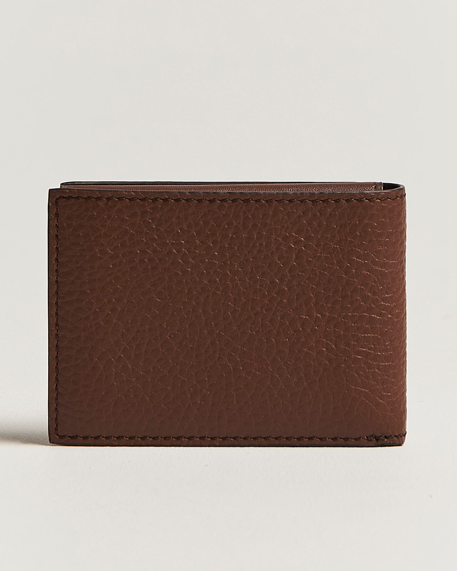 Uomini | Portafogli | Tiger of Sweden | Wrene Grained Leather Wallet Brown