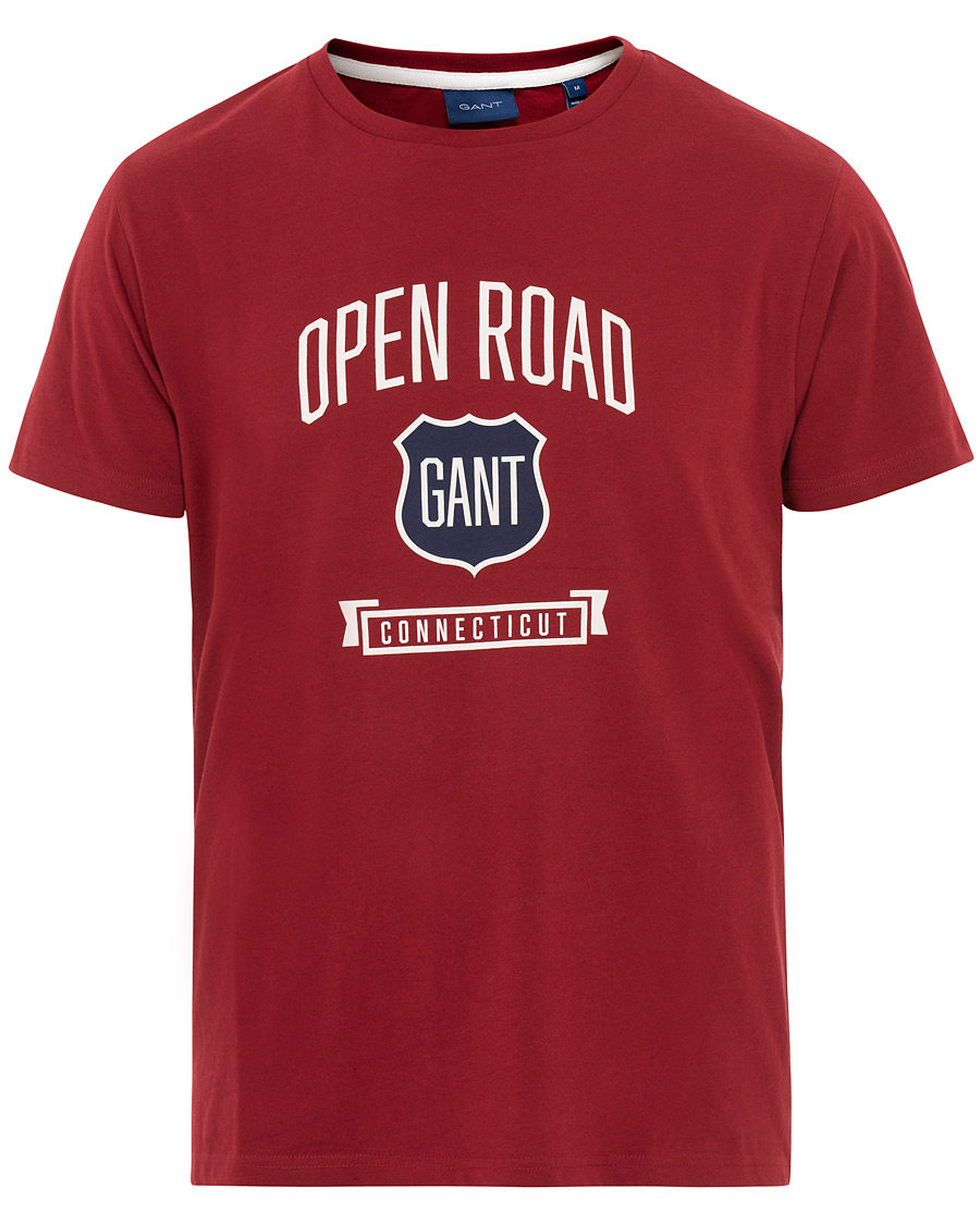 Uomini | T-shirt | GANT | Graphic Tee Mahogany Red