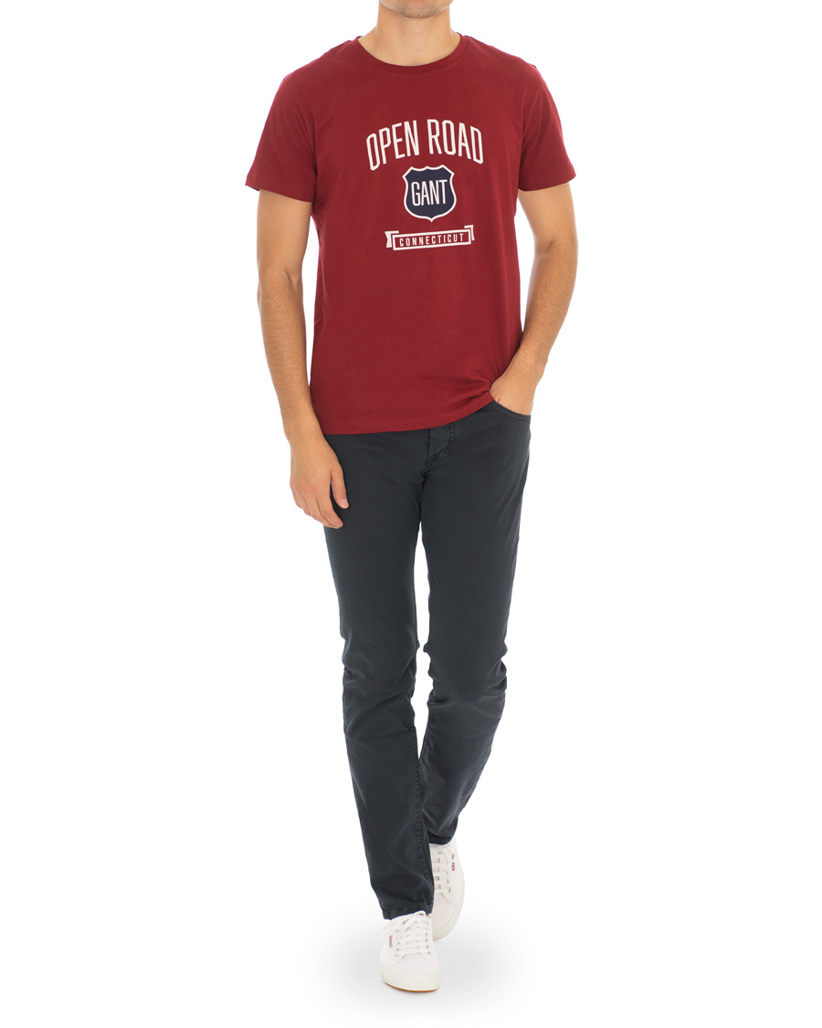 Uomini | T-shirt | GANT | Graphic Tee Mahogany Red