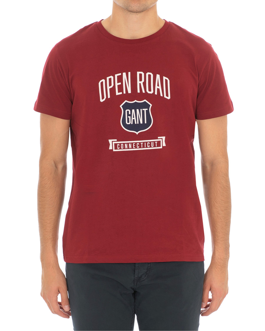 Uomini | T-shirt | GANT | Graphic Tee Mahogany Red