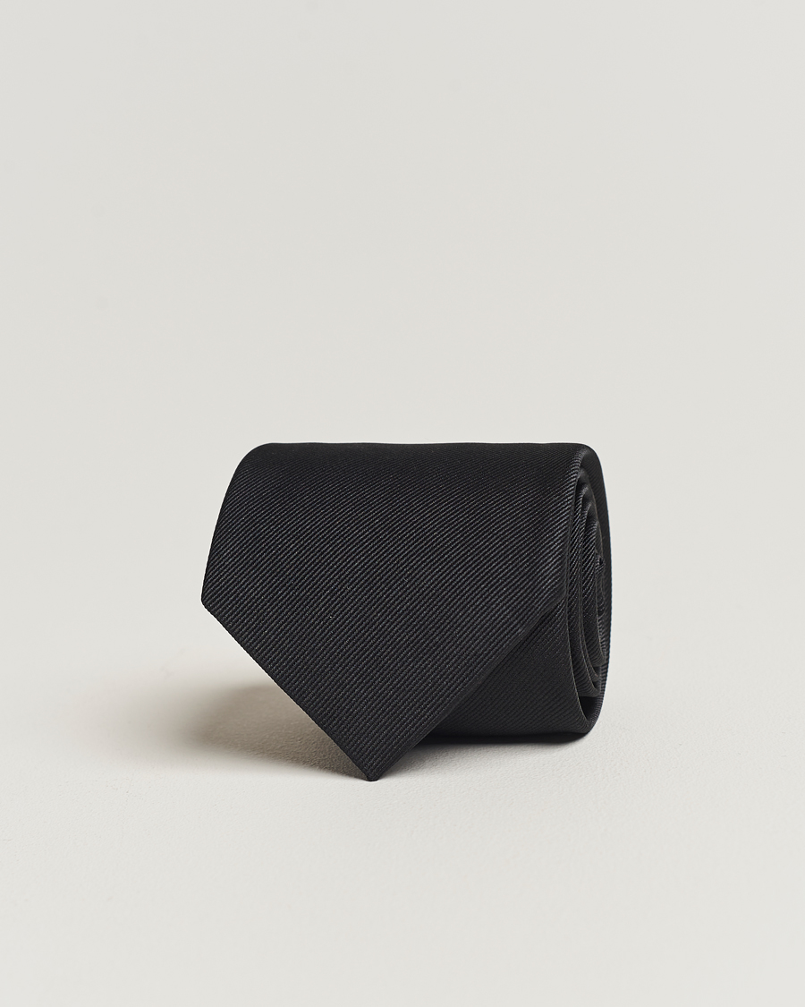 Uomini | Cravatte | Amanda Christensen | Plain Classic Tie 8 cm Black