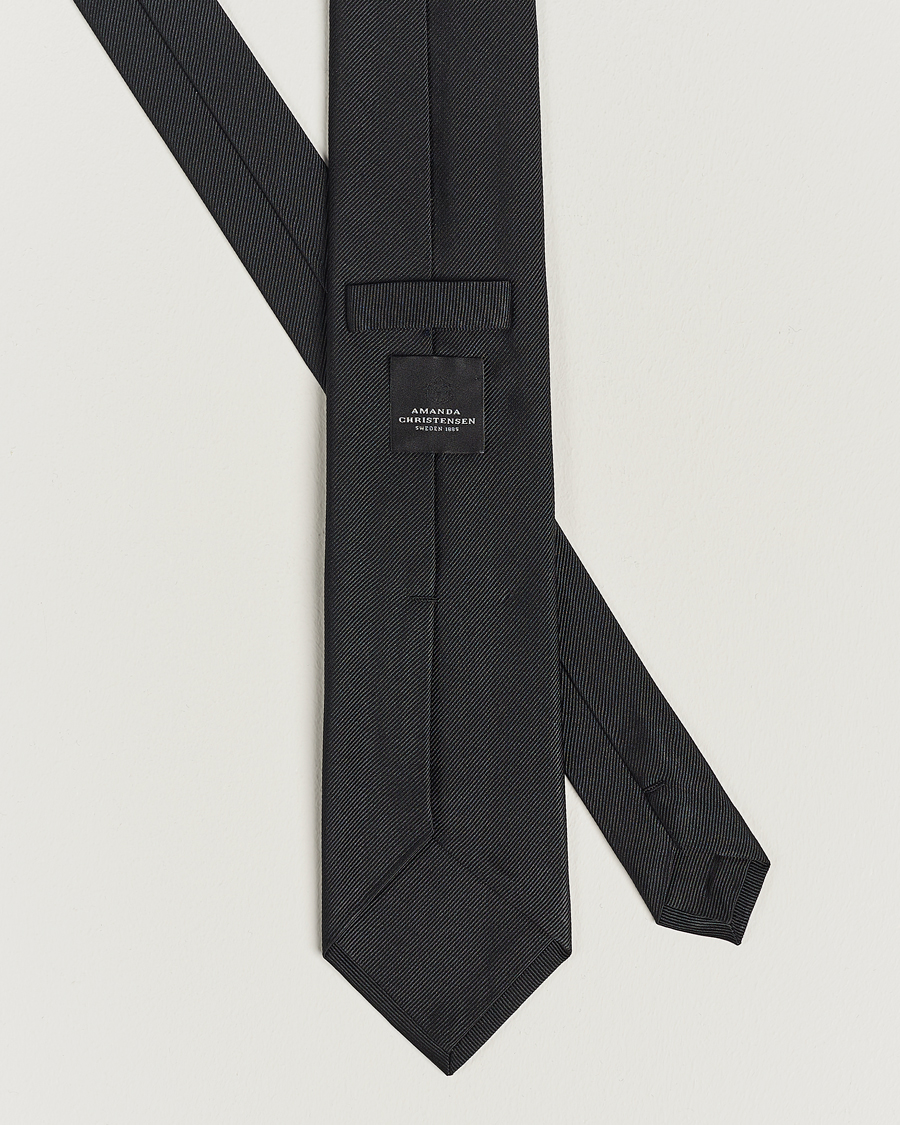 Uomini | Cravatte | Amanda Christensen | Plain Classic Tie 8 cm Black