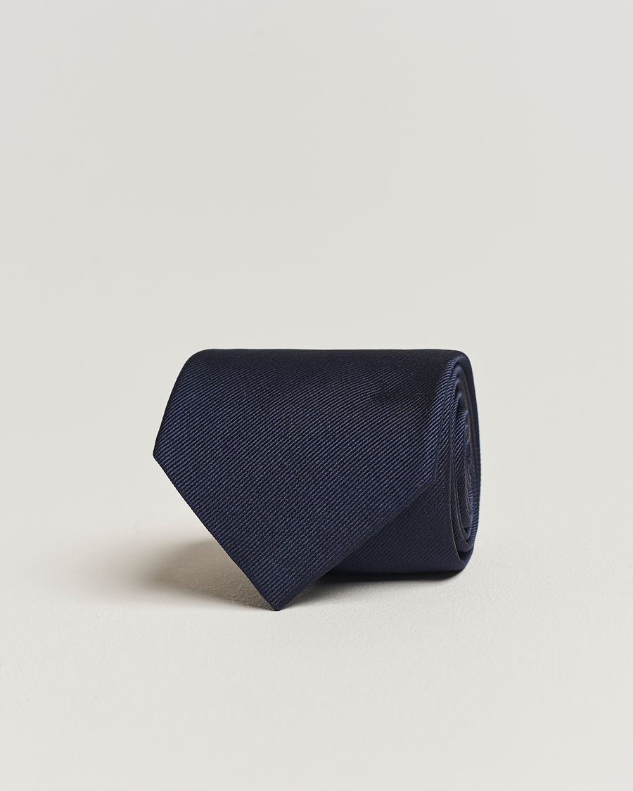 Uomini | Cravatte | Amanda Christensen | Plain Classic Tie 8 cm Navy