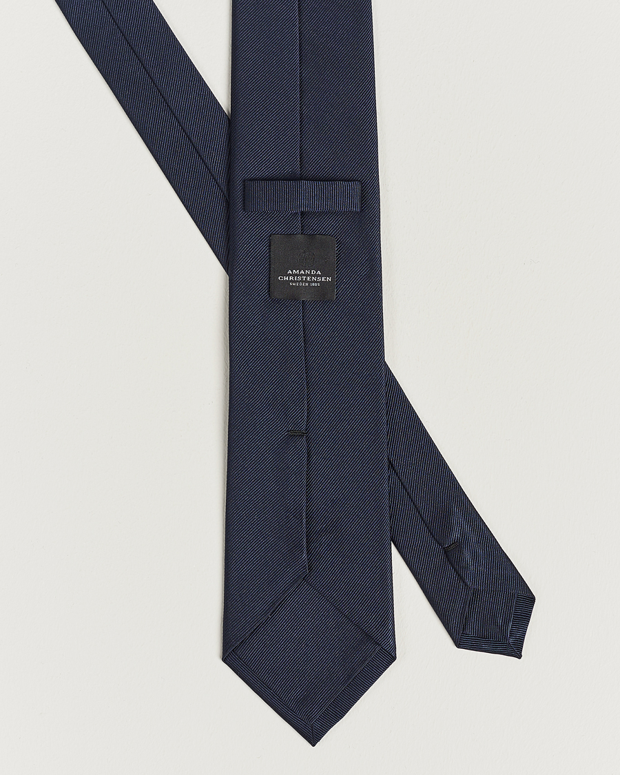 Uomini | Cravatte | Amanda Christensen | Plain Classic Tie 8 cm Navy