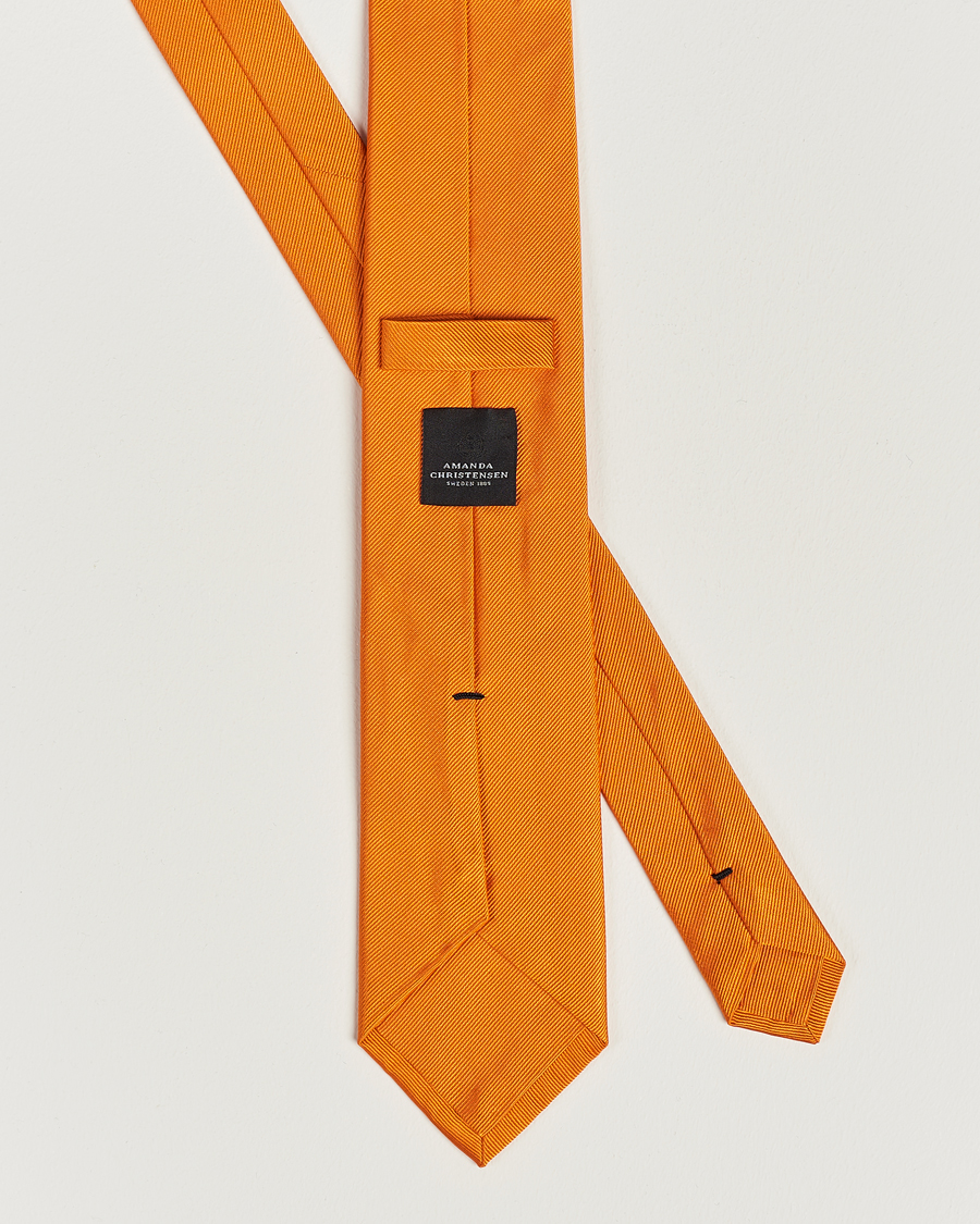 Uomini | Cravatte | Amanda Christensen | Plain Classic Tie 8 cm Orange
