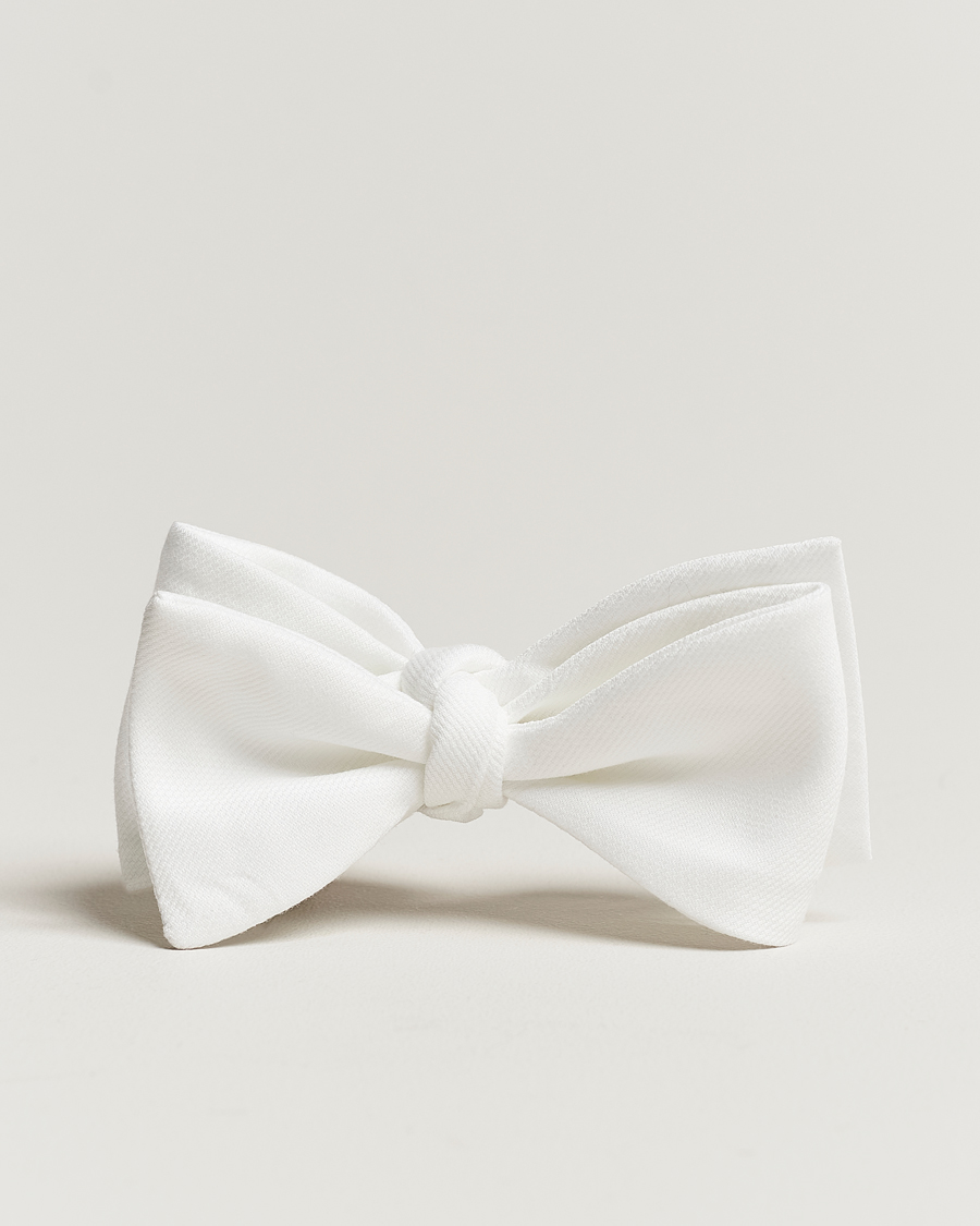 Uomini | Papillon | Amanda Christensen | Cotton Pique Self Tie White