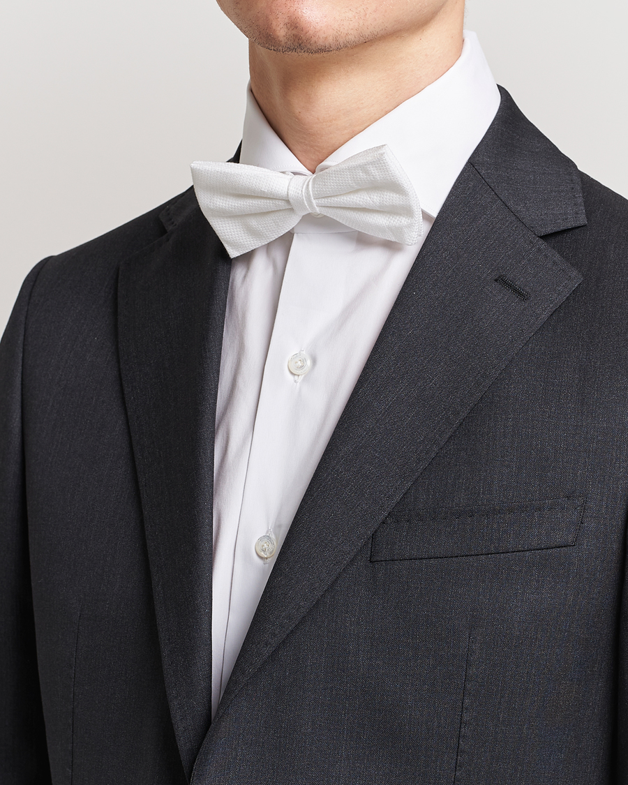 Uomini | Papillon | Amanda Christensen | Cotton Pique Pre Tie White