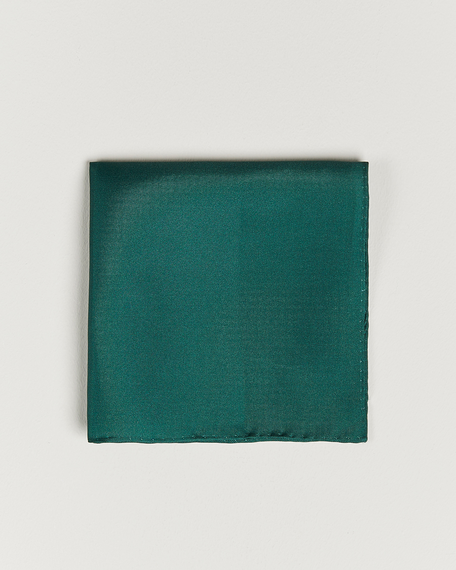Uomini | Fazzoletti da taschino | Amanda Christensen | Handkercheif Silk Green