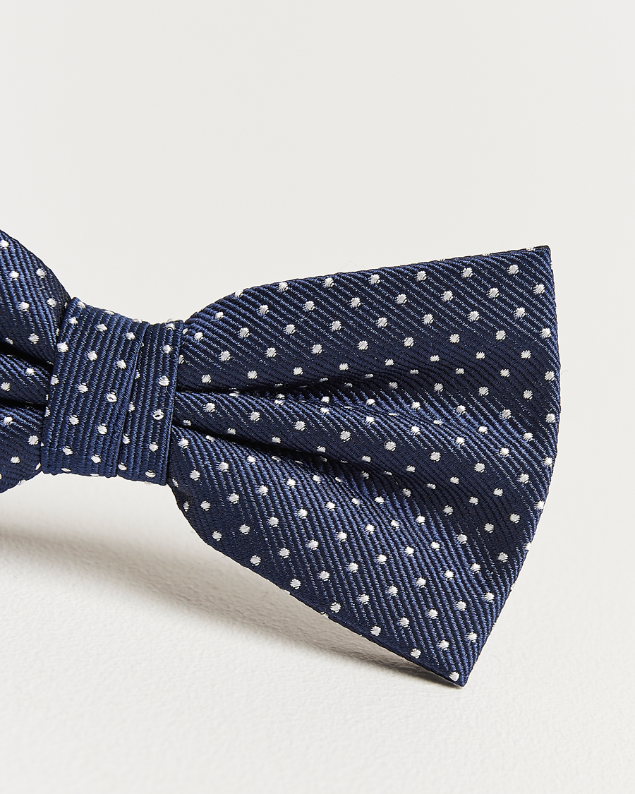 Uomini | Amanda Christensen Micro Dot Pre Tie Silk Navy | Amanda Christensen | Micro Dot Pre Tie Silk Navy