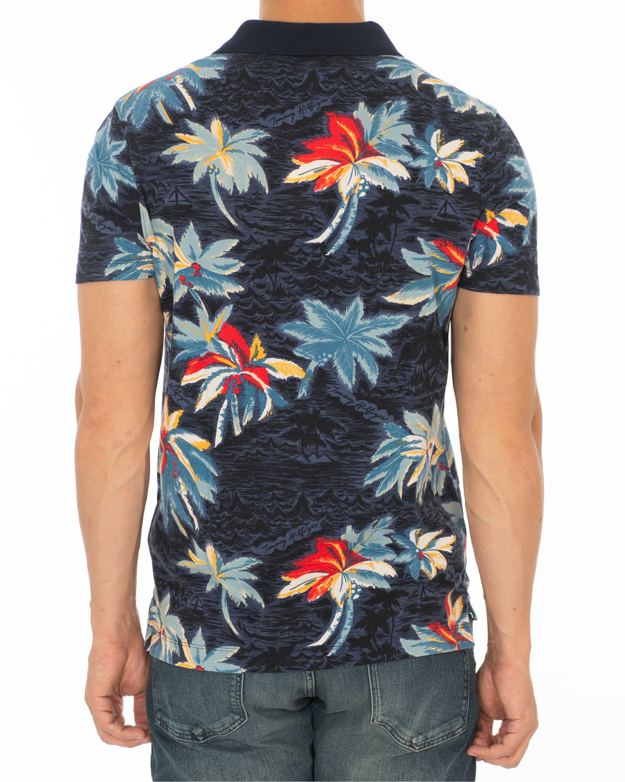 Uomini | Polo | Tommy Hilfiger | All Over Flower Print Polo Vintage Indigo