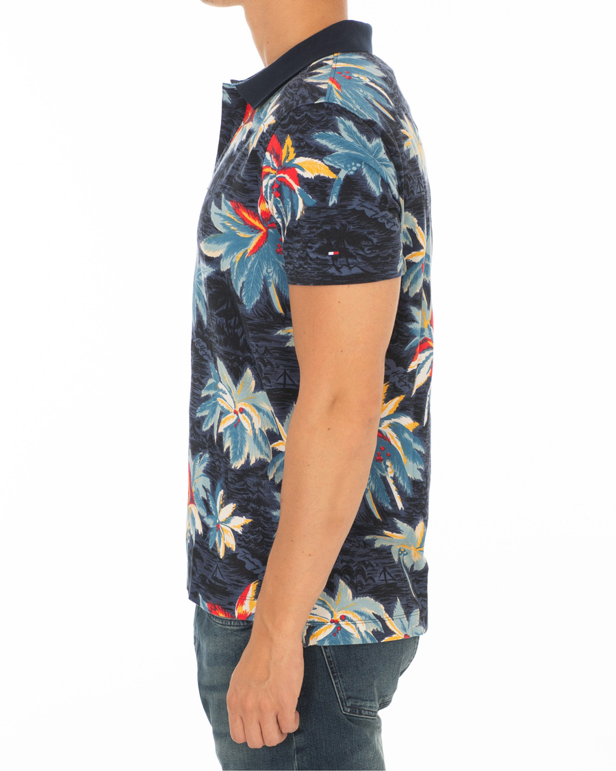 Uomini | Polo | Tommy Hilfiger | All Over Flower Print Polo Vintage Indigo