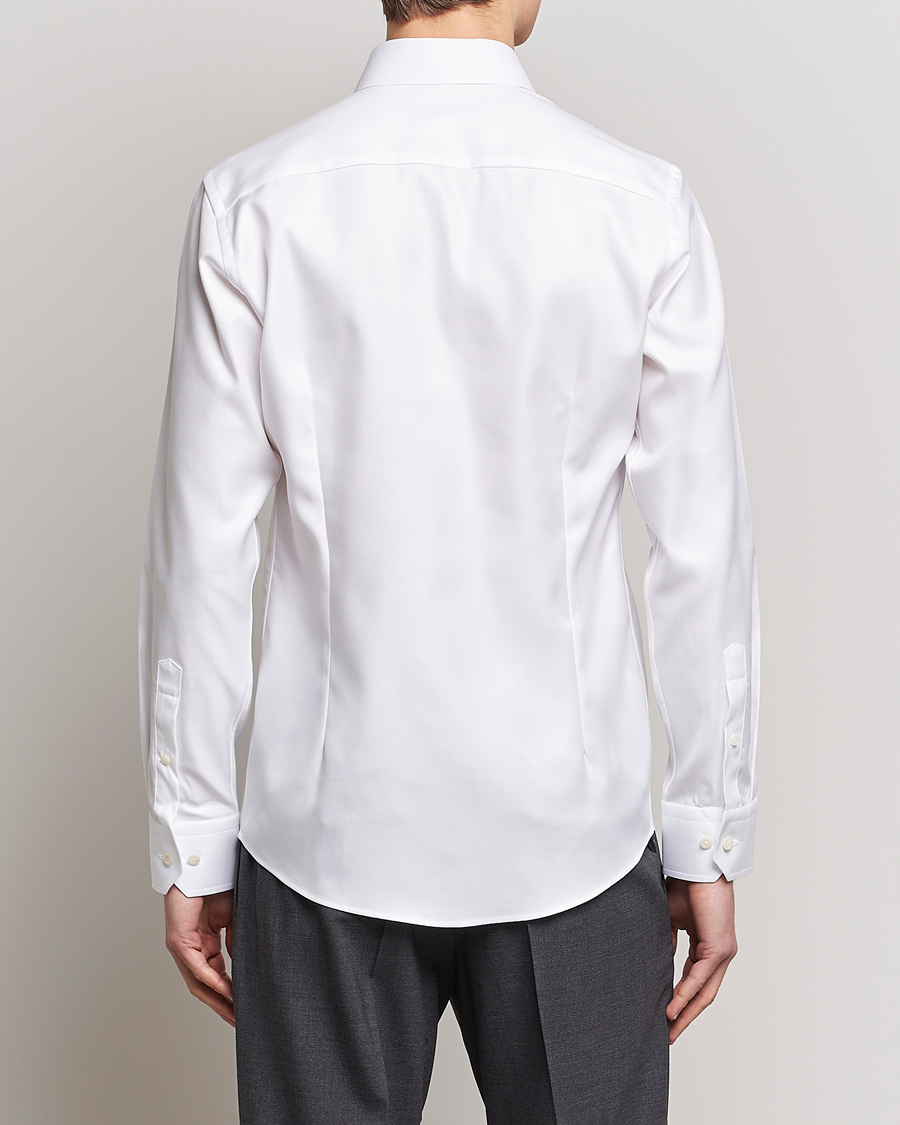 Uomini | Camicie | Eton | Slim Fit Textured Twill Shirt White