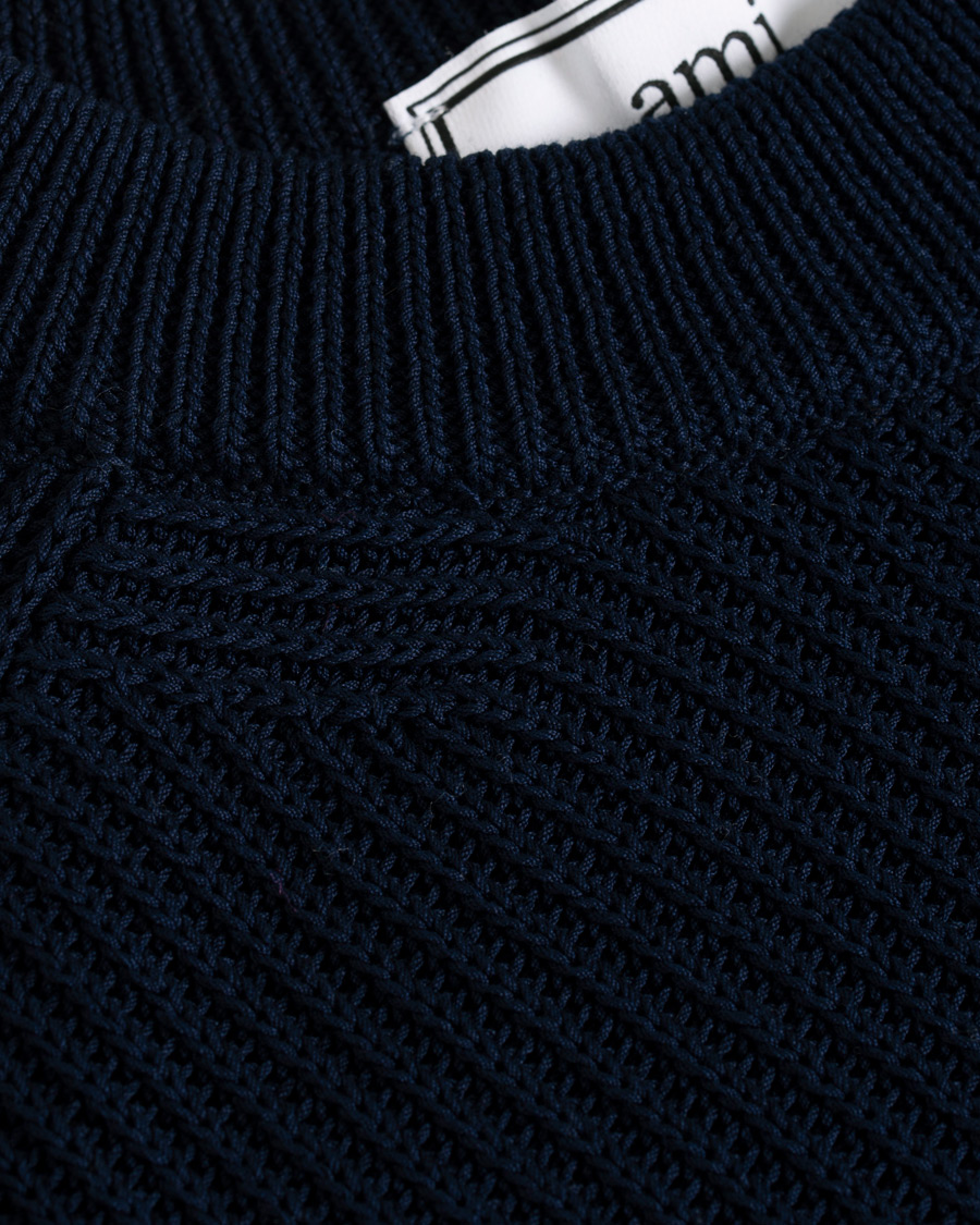 Uomini | Maglieria | AMI | Fisherman Sweater Marine