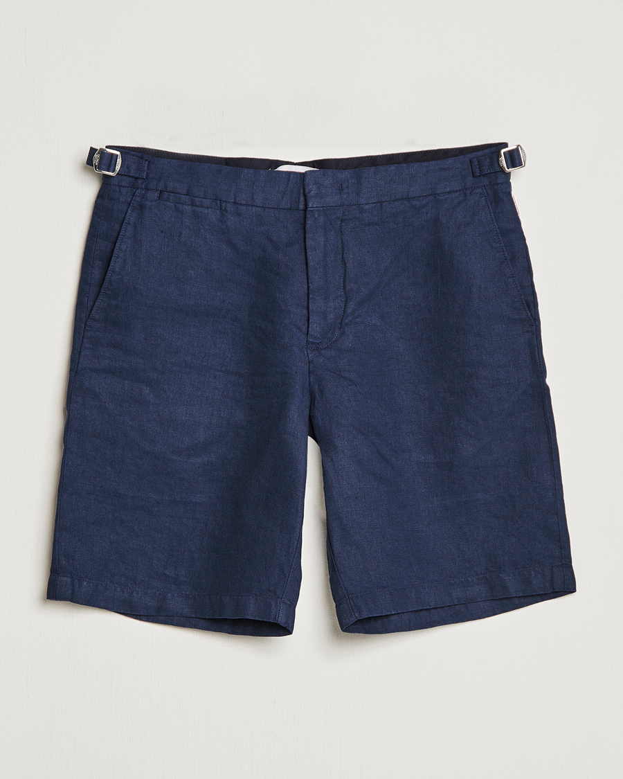 Uomini | Pantaloncini | Orlebar Brown | Norwich Linen Shorts Navy