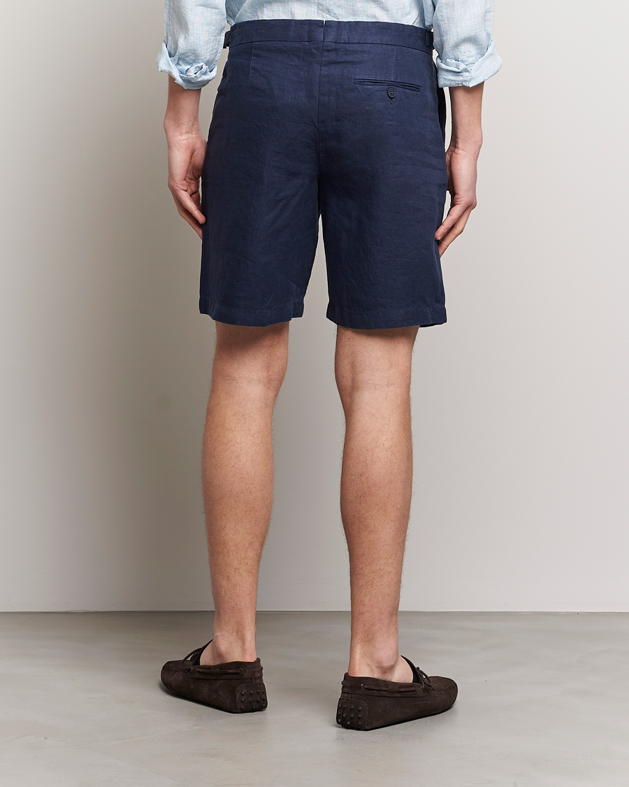 Uomini | Pantaloncini | Orlebar Brown | Norwich Linen Shorts Navy