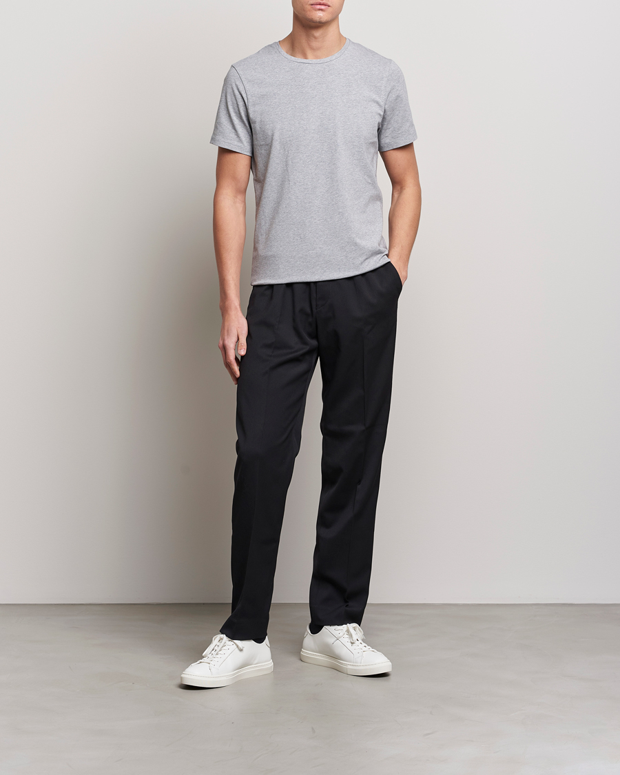 Uomini | T-shirt | Bread & Boxers | 2-Pack Crew Neck Tee Grey Melange