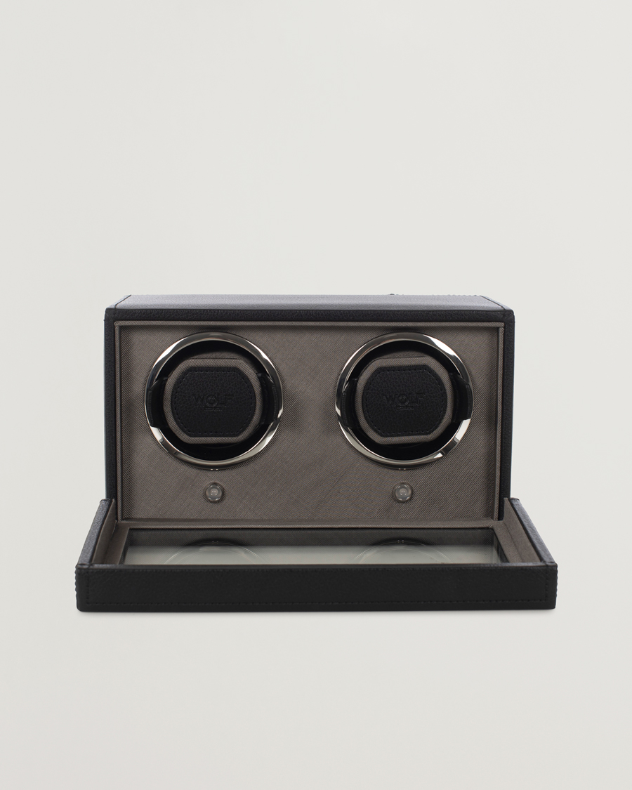 Uomini | Orologi & Portagioielli | WOLF | Cub Double Winder With Cover Black