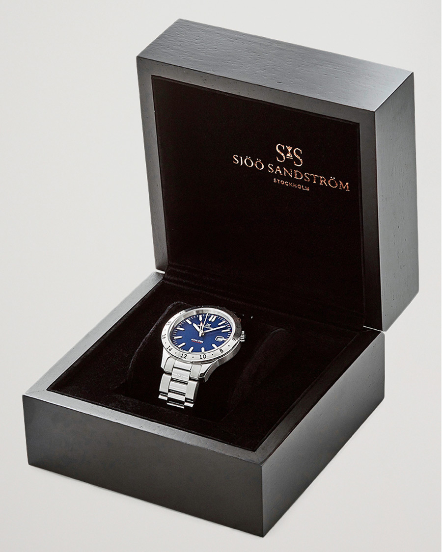 Uomini | Sjöö Sandström Royal Steel Worldtimer 41mm Blue with Steel | Sjöö Sandström | Royal Steel Worldtimer 41mm Blue with Steel