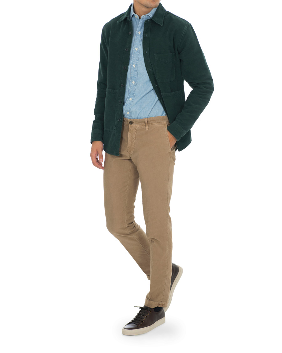 Uomini | Camicie | Aspesi | Garment Dyed Cotton Shirt Jacket Dark Green