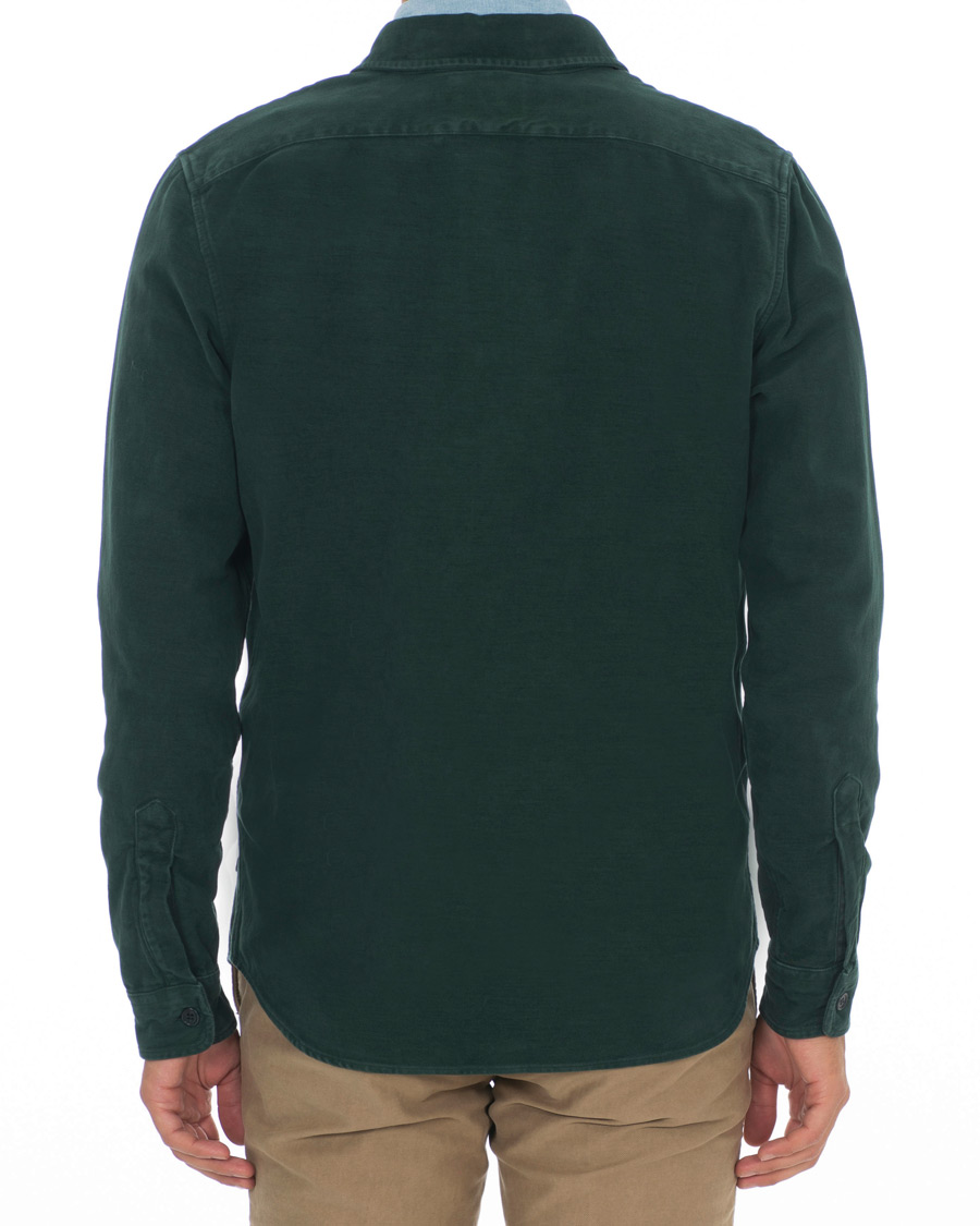 Uomini | Camicie | Aspesi | Garment Dyed Cotton Shirt Jacket Dark Green