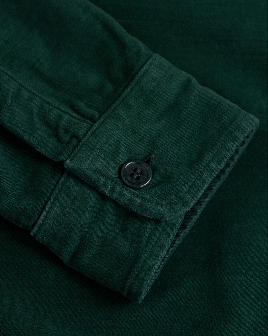 Uomini | Camicie | Aspesi | Garment Dyed Cotton Shirt Jacket Dark Green