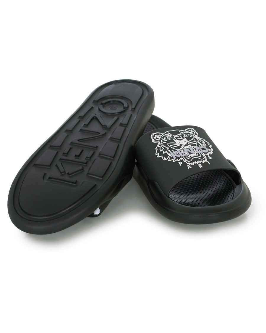 Uomini | KENZO Pool Mule Tiger Head Black | KENZO | Pool Mule Tiger Head Black