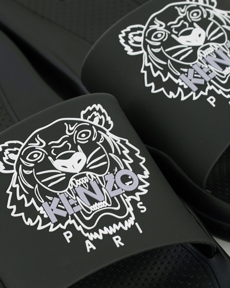 Uomini | KENZO Pool Mule Tiger Head Black | KENZO | Pool Mule Tiger Head Black
