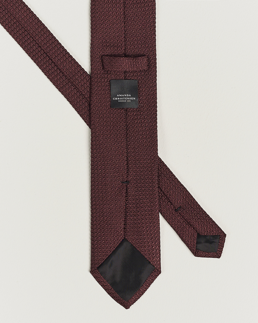 Uomini | Cravatte | Amanda Christensen | Silk Grenadine 8 cm Tie Wine