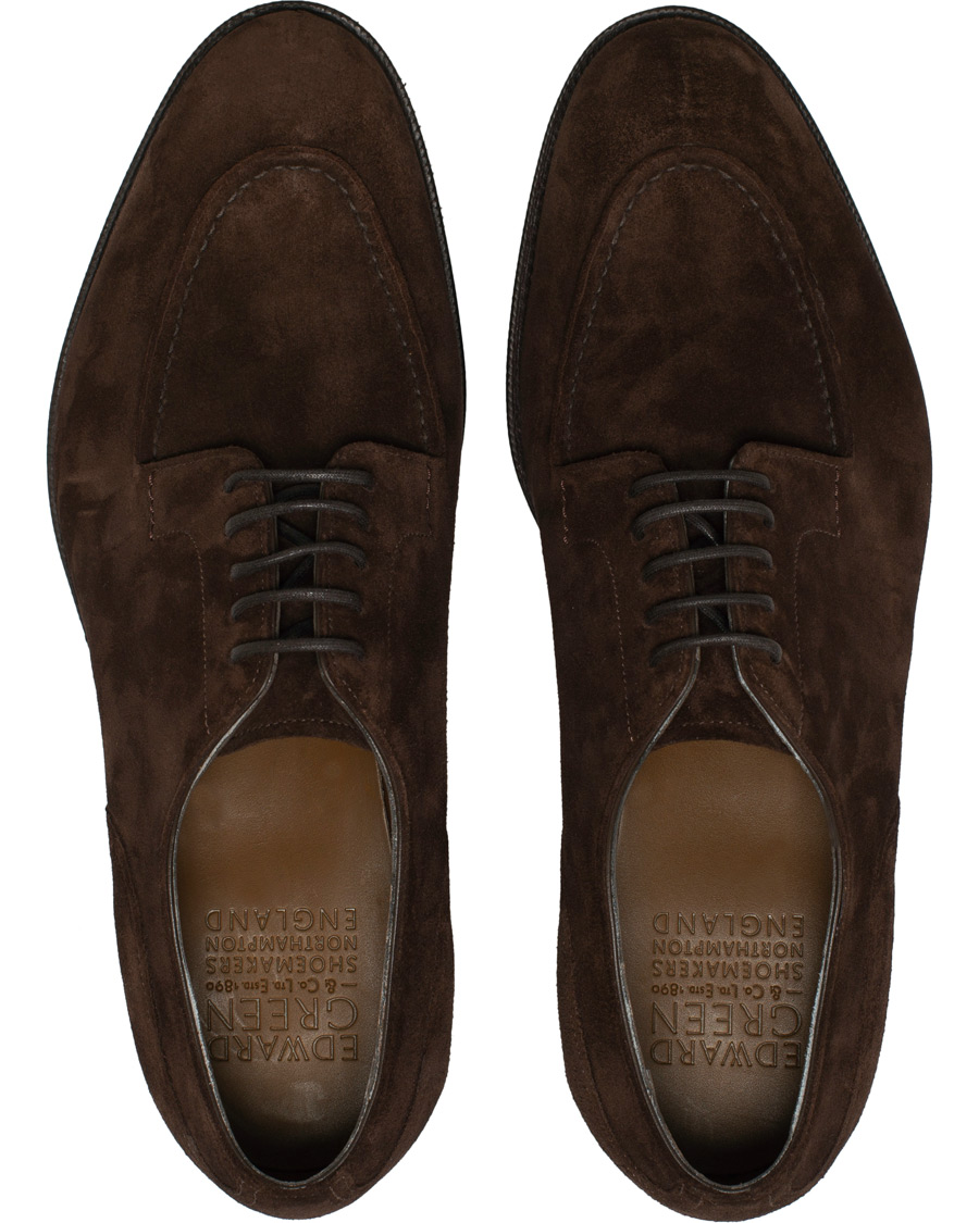 Uomini | Edward Green Dover Split Toe R2 Sole Derby Mink Suede | Edward Green | Dover Split Toe R2 Sole Derby Mink Suede