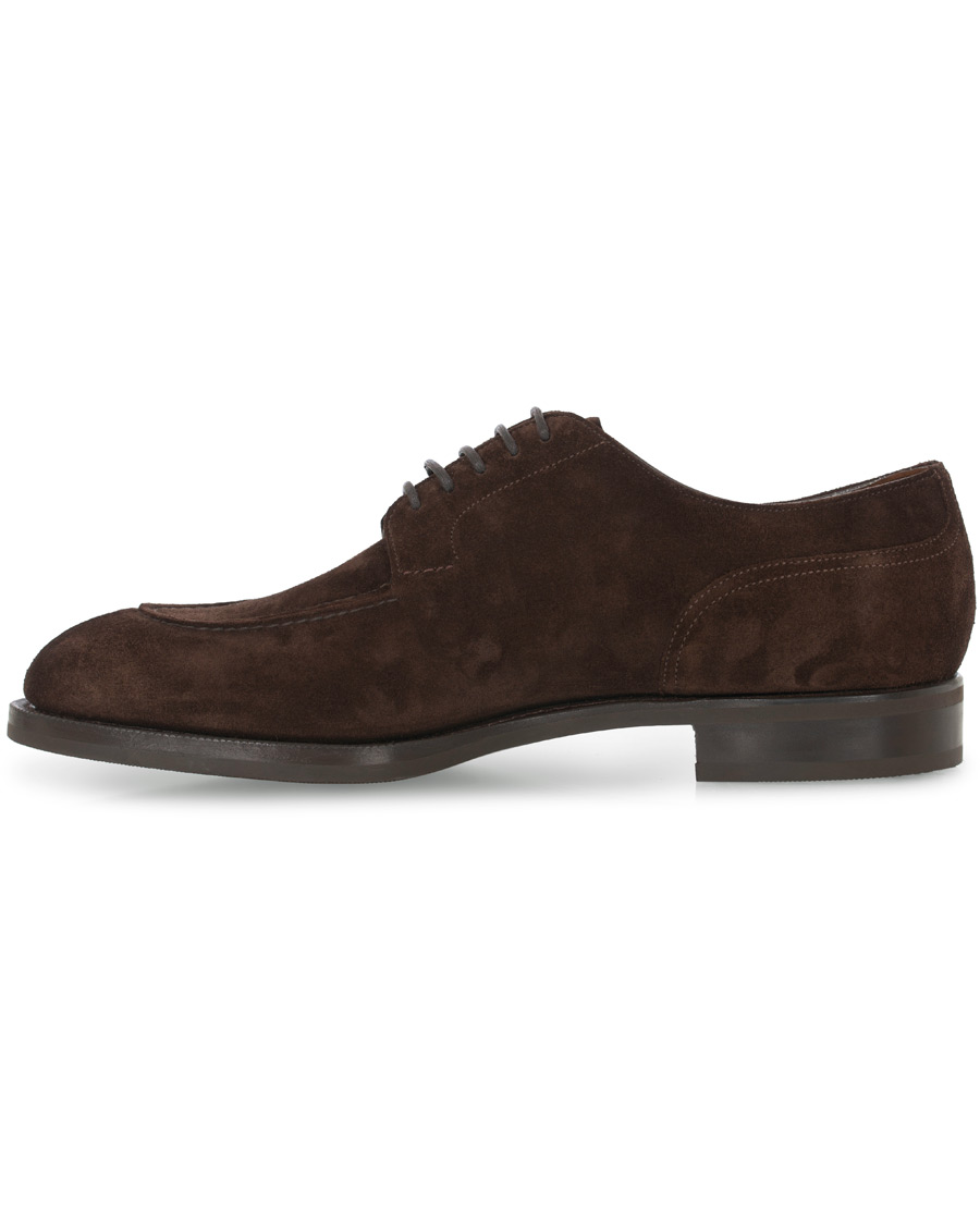 Uomini | Edward Green Dover Split Toe R2 Sole Derby Mink Suede | Edward Green | Dover Split Toe R2 Sole Derby Mink Suede